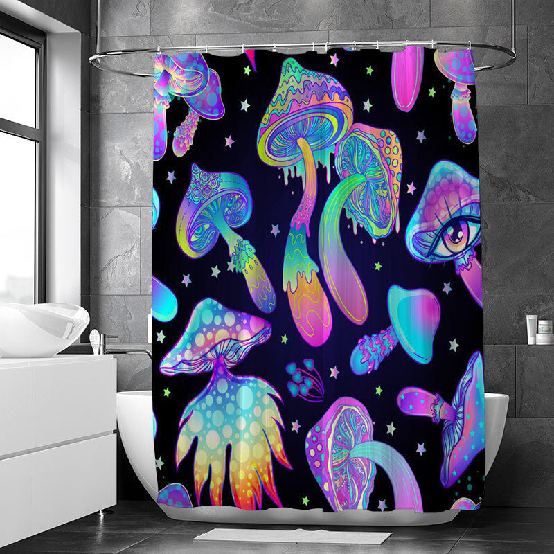 Magic Mushroom Mildew Proof Shower Curtain