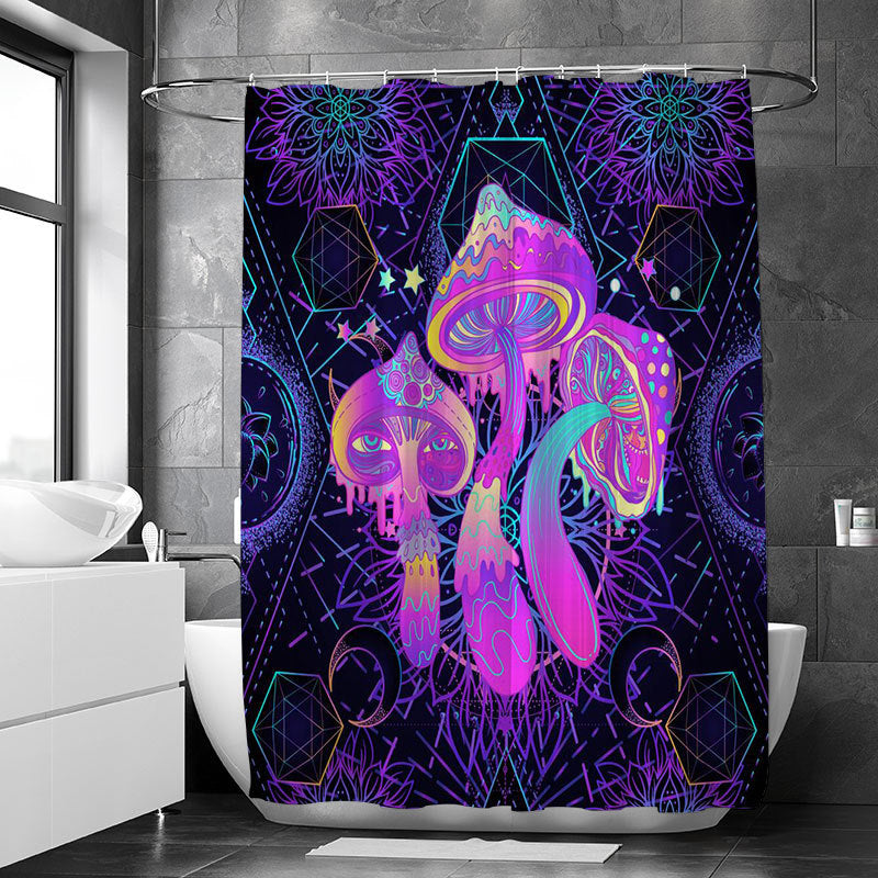 Magic Mushroom Mildew Proof Shower Curtain