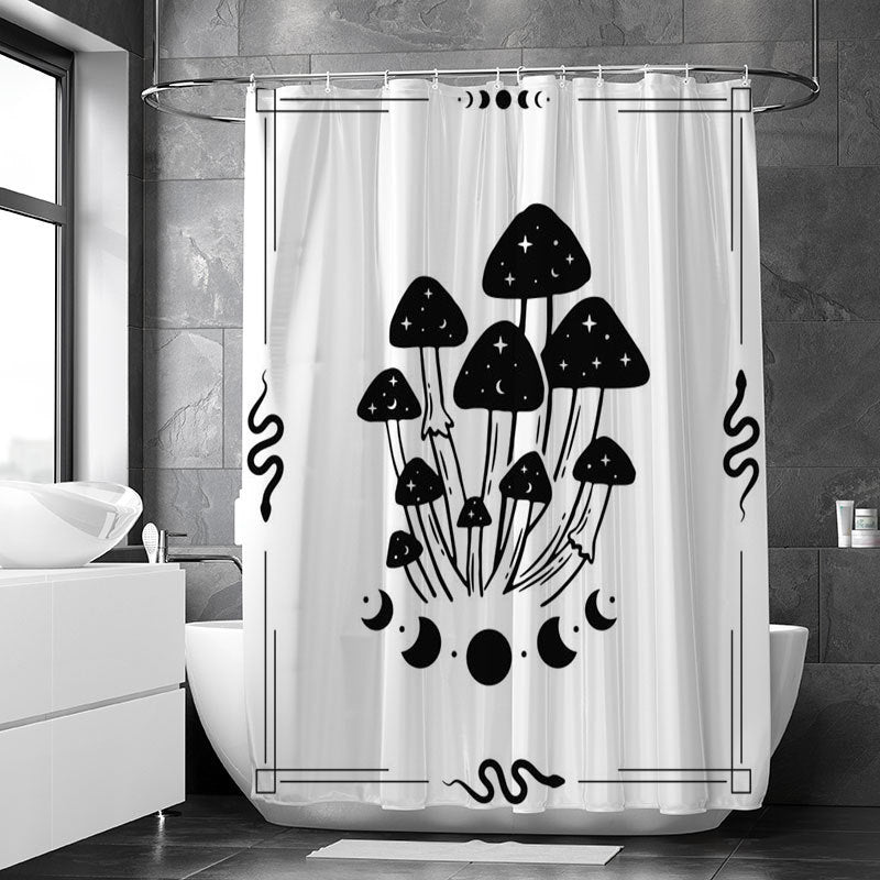 Magic Mushroom Mildew Proof Shower Curtain