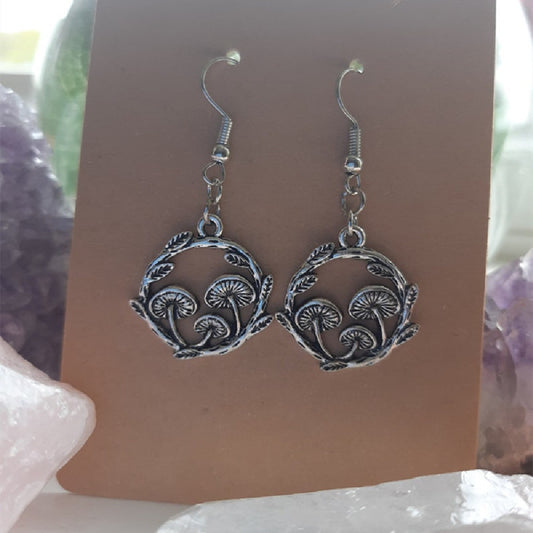 Mushroom Pendant Earrings