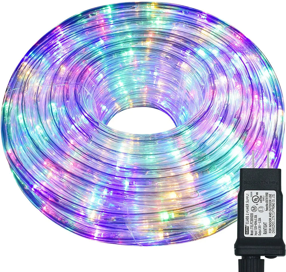 10/20/30M LED Waterproof Rope Lights 8 Modes Low Voltage