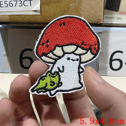 Mushroom Embroideried Patches