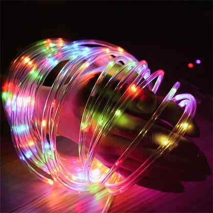 10/20/30M LED Waterproof Rope Lights 8 Modes Low Voltage