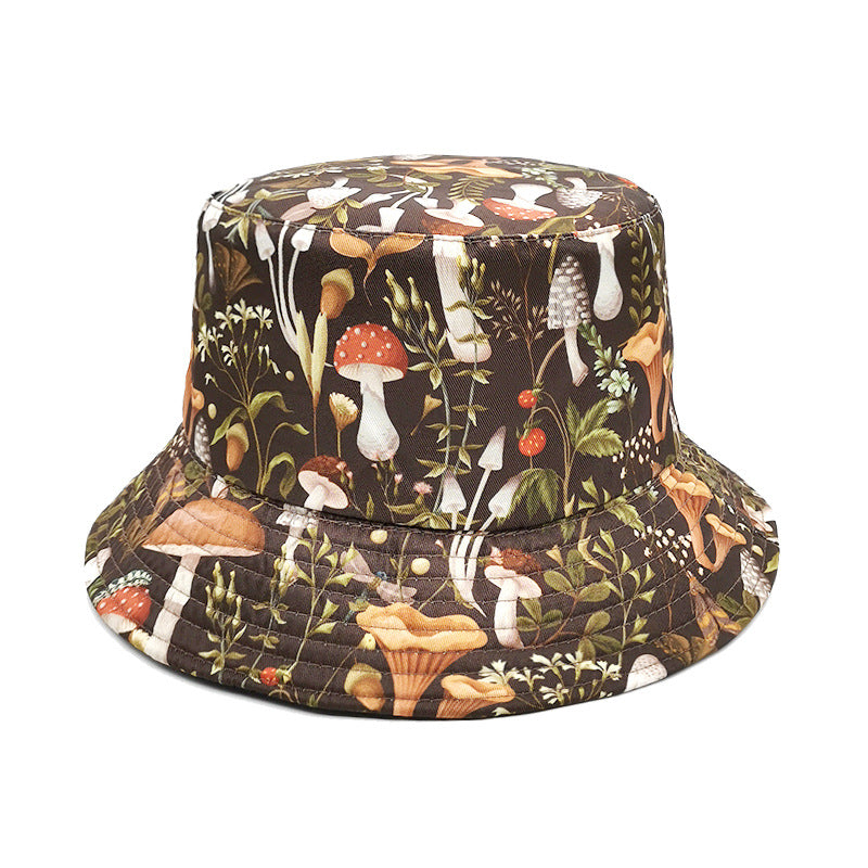 Men's And Women's Outdoor Casual Colorful Mushroom Pattern Fisherman Hat