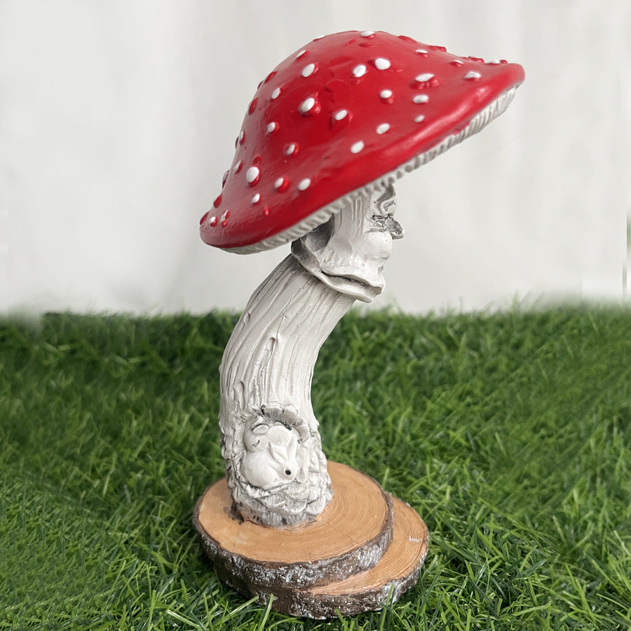 Resin Garden Mushroom House