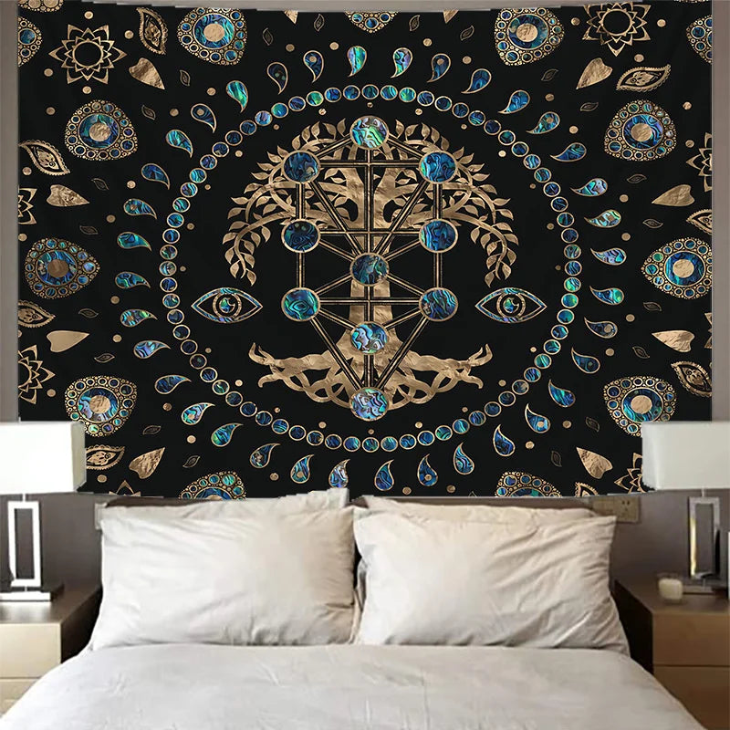 Mysterious Tree of life Tapestry Wall Hanging