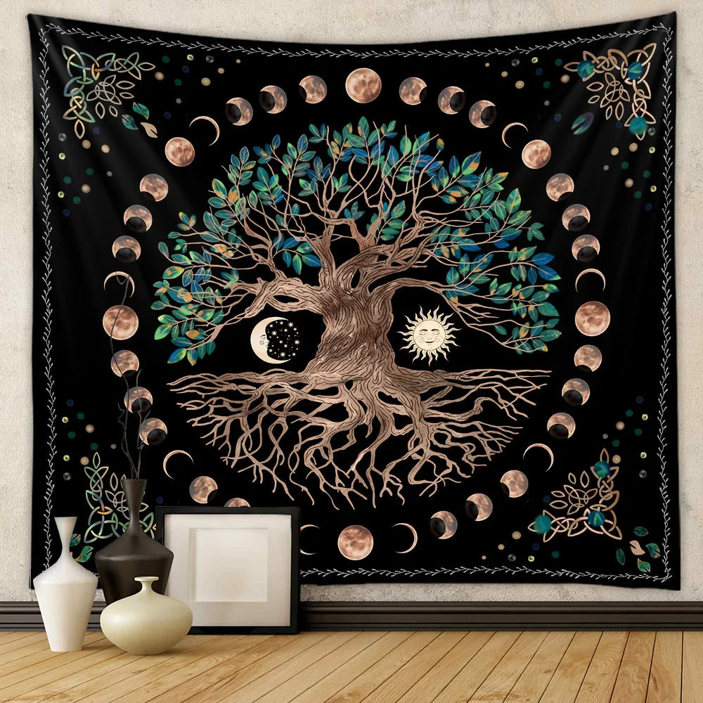 Mysterious Tree of life Tapestry Wall Hanging