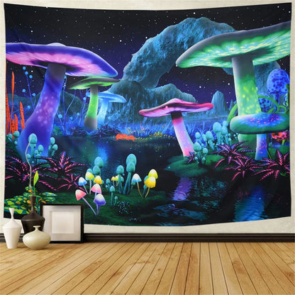 Psychedelic Mushroom Tapestry