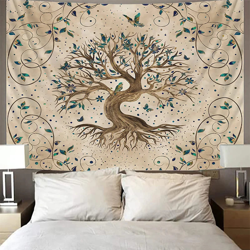 Mysterious Tree of life Tapestry Wall Hanging