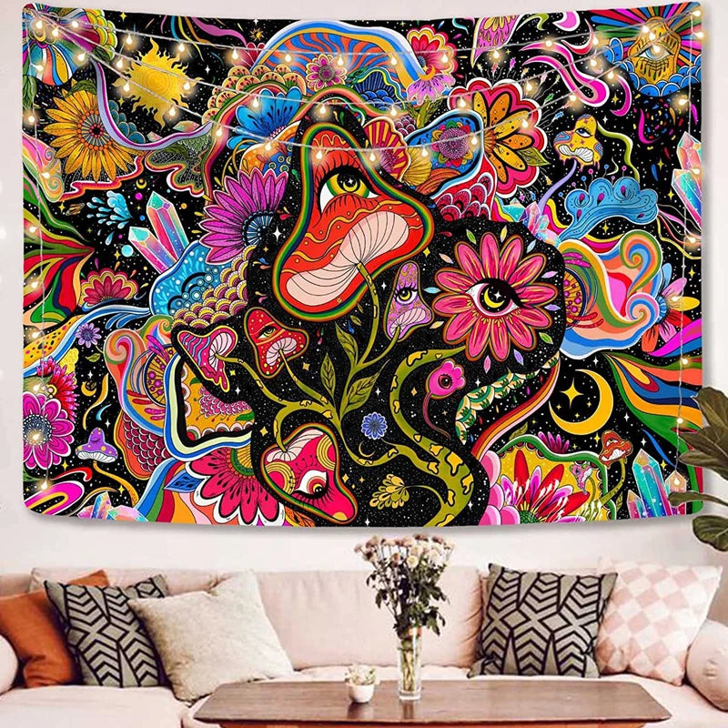 Psychedelic Mushroom Tapestry