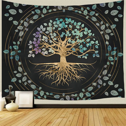 Mysterious Tree of life Tapestry Wall Hanging