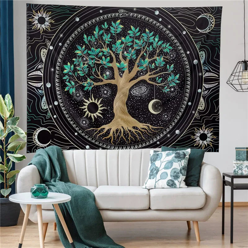 Mysterious Tree of life Tapestry Wall Hanging