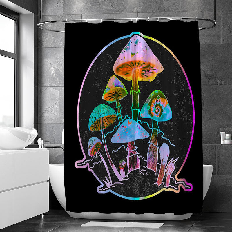 Magic Mushroom Mildew Proof Shower Curtain